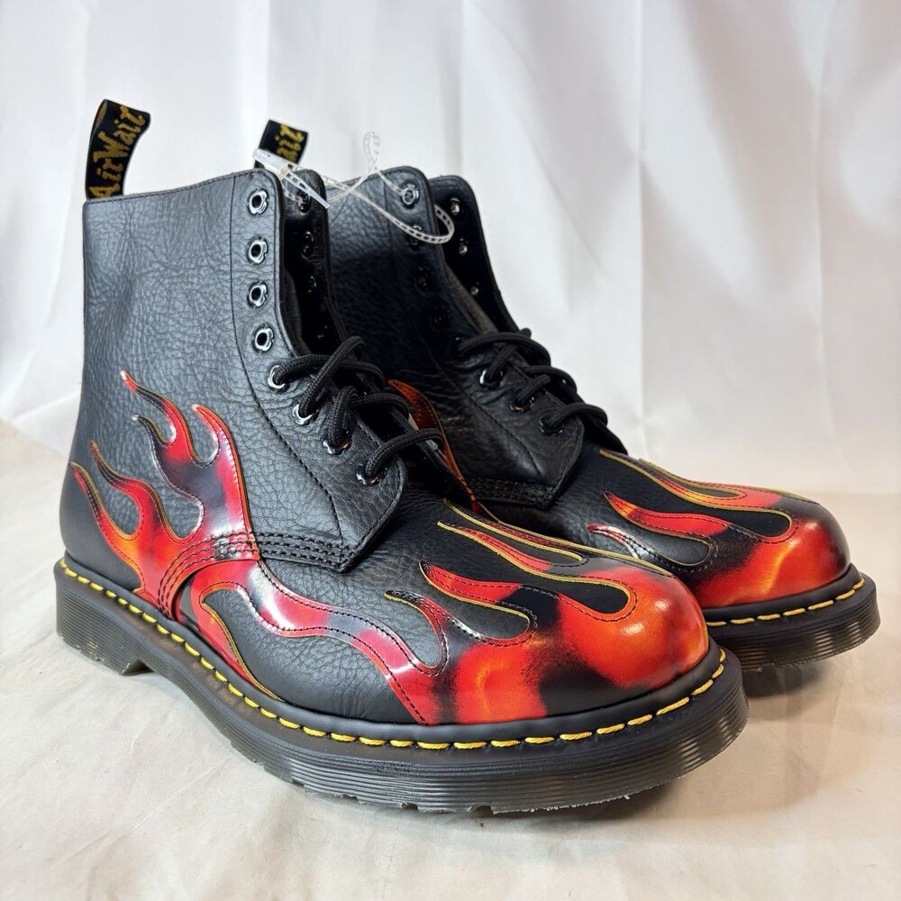 Dr. Martens 1460 Pascal Flame Men 11 Women 12 Boots 41517001 US  Vibrant Red